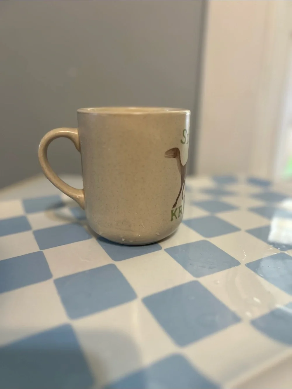 Collectable Silesaurus Opolensis Dinosaur Ceramic Mug - Green & Brown